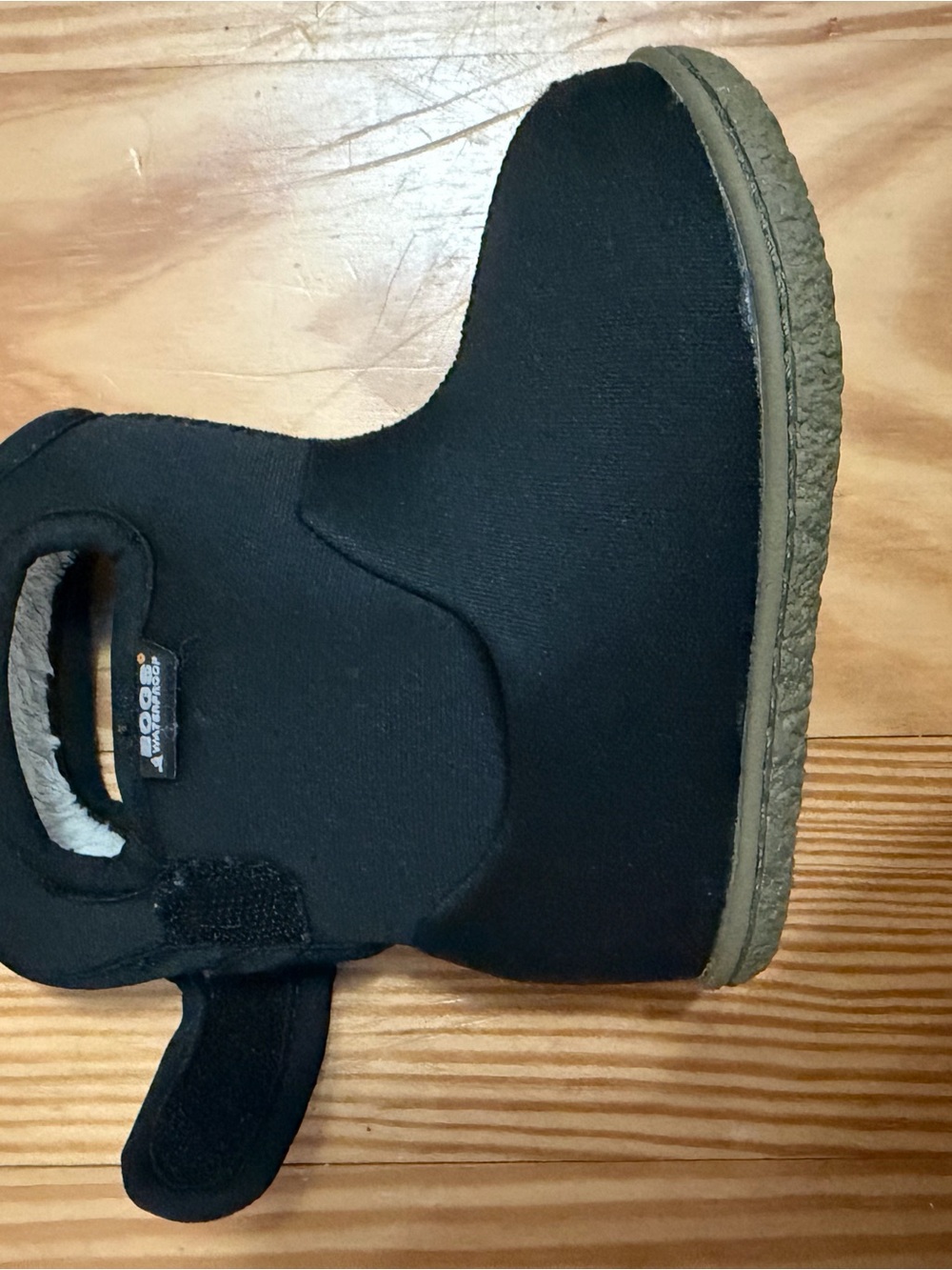 Bogs Kids Black Slip-On Waterproof Winter Boots